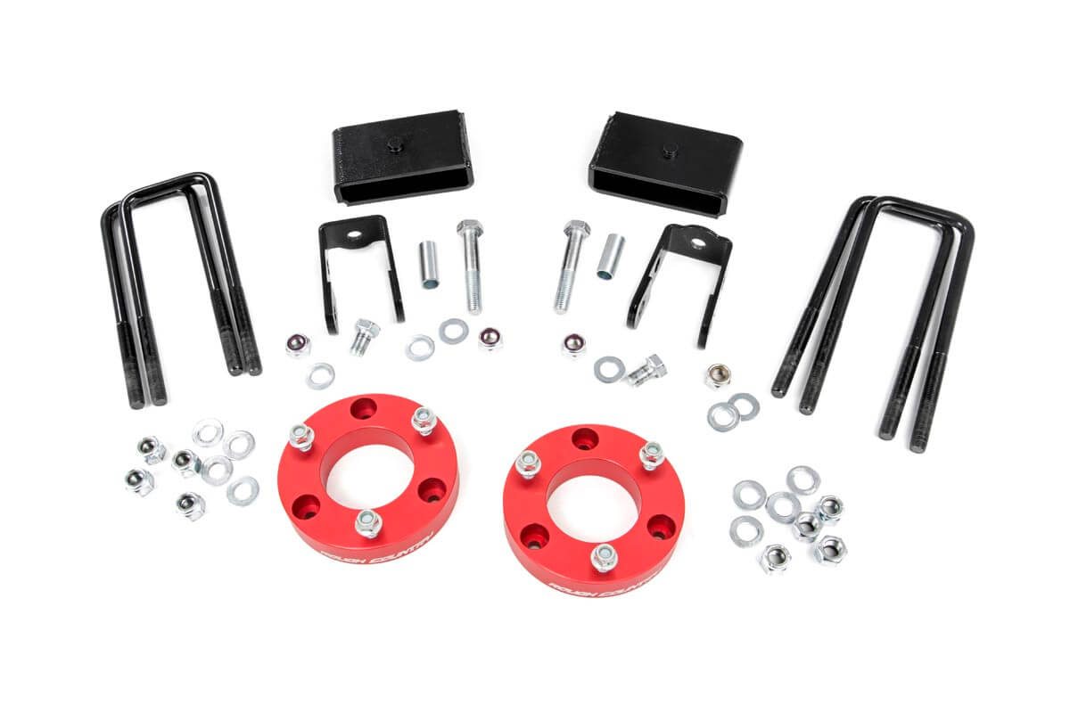 Nissan Titan XD Suspension Lift Kit - Rough Country - 2 Inch Lift Kit - Red - '16-'19